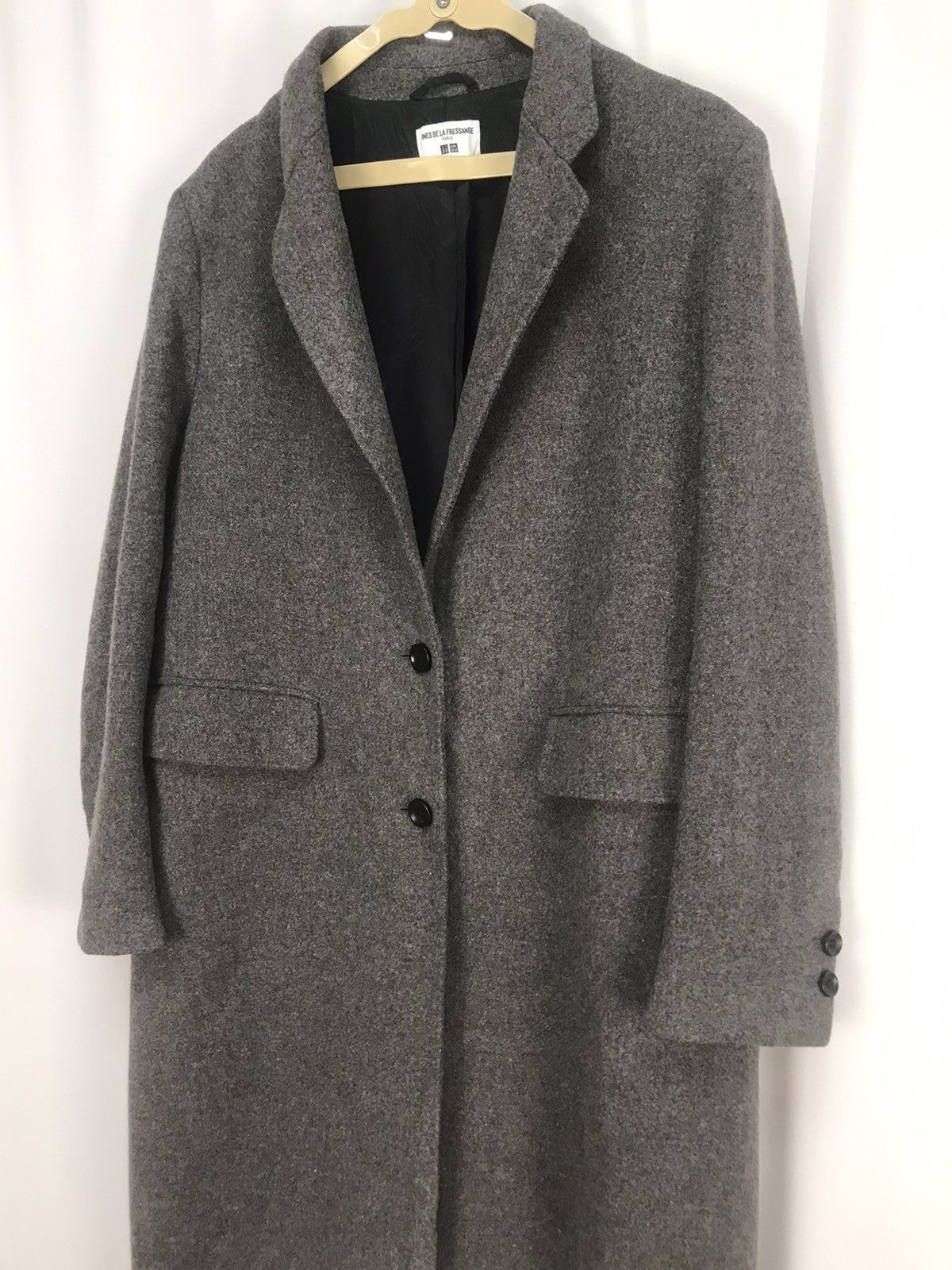 Designer × Uniqlo Ines de la fressange paris x Uniqlo wool long coat jacket Size US M / EU 48-50 / 2 - 5 Thumbnail