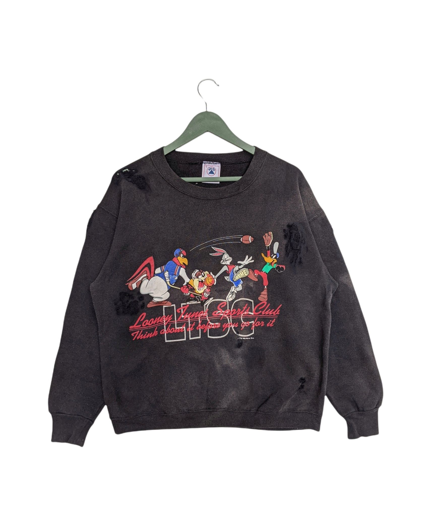 Vintage Vintage1993 Looney Tunes Sport Club Distress Sweatshirt Size US L / EU 52-54 / 3 - 1 Thumbnail