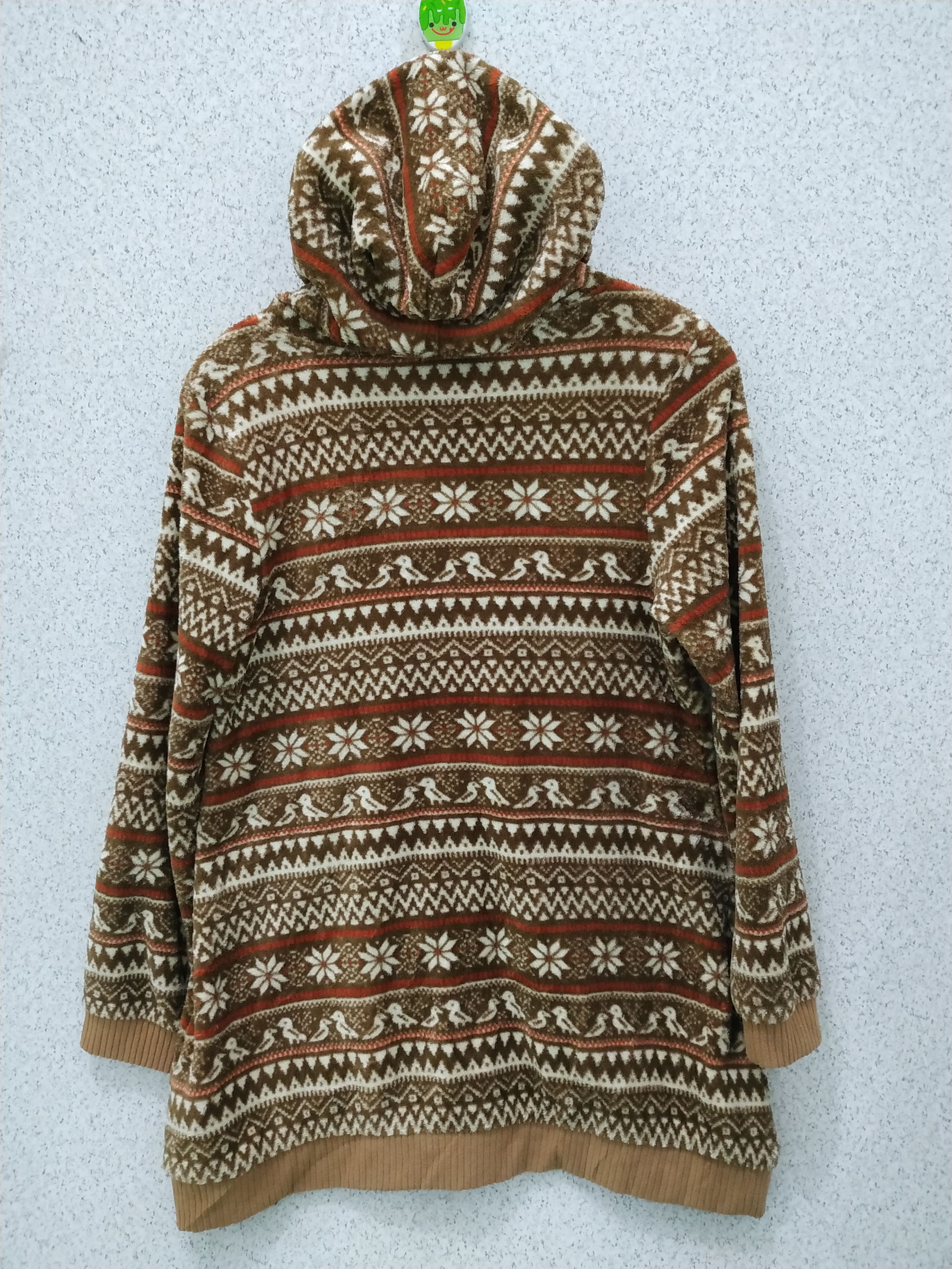 Japanese Brand Chacha Navajo Fleece Hooded Cardigan Size US M / EU 48-50 / 2 - 2 Thumbnail