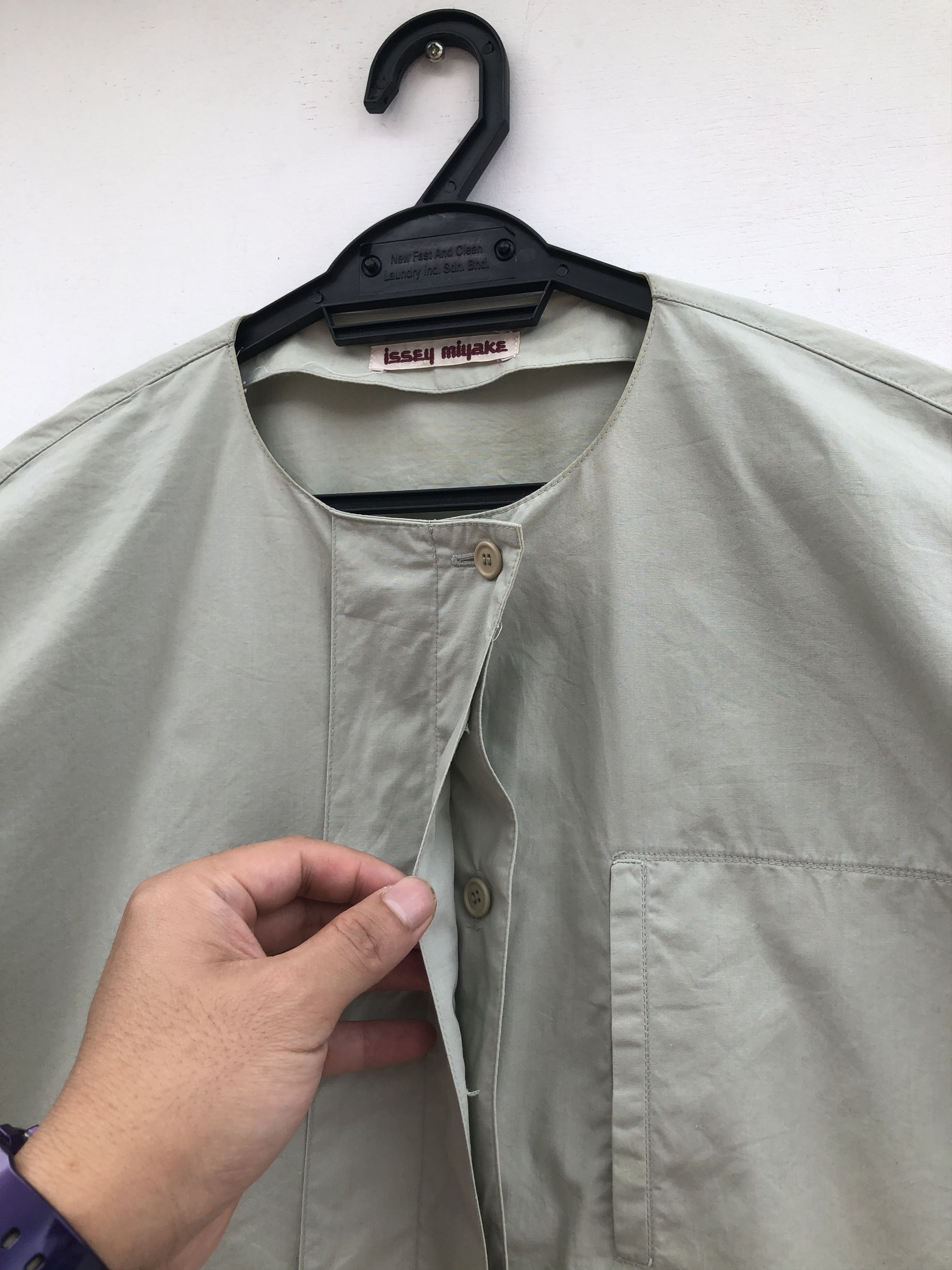 Issey Miyake RARE🔥S/S 1981 ISSEY MIYAKE MANDARIN COLLAR BUTTONS JACKET Size US M / EU 48-50 / 2 - 7 Thumbnail