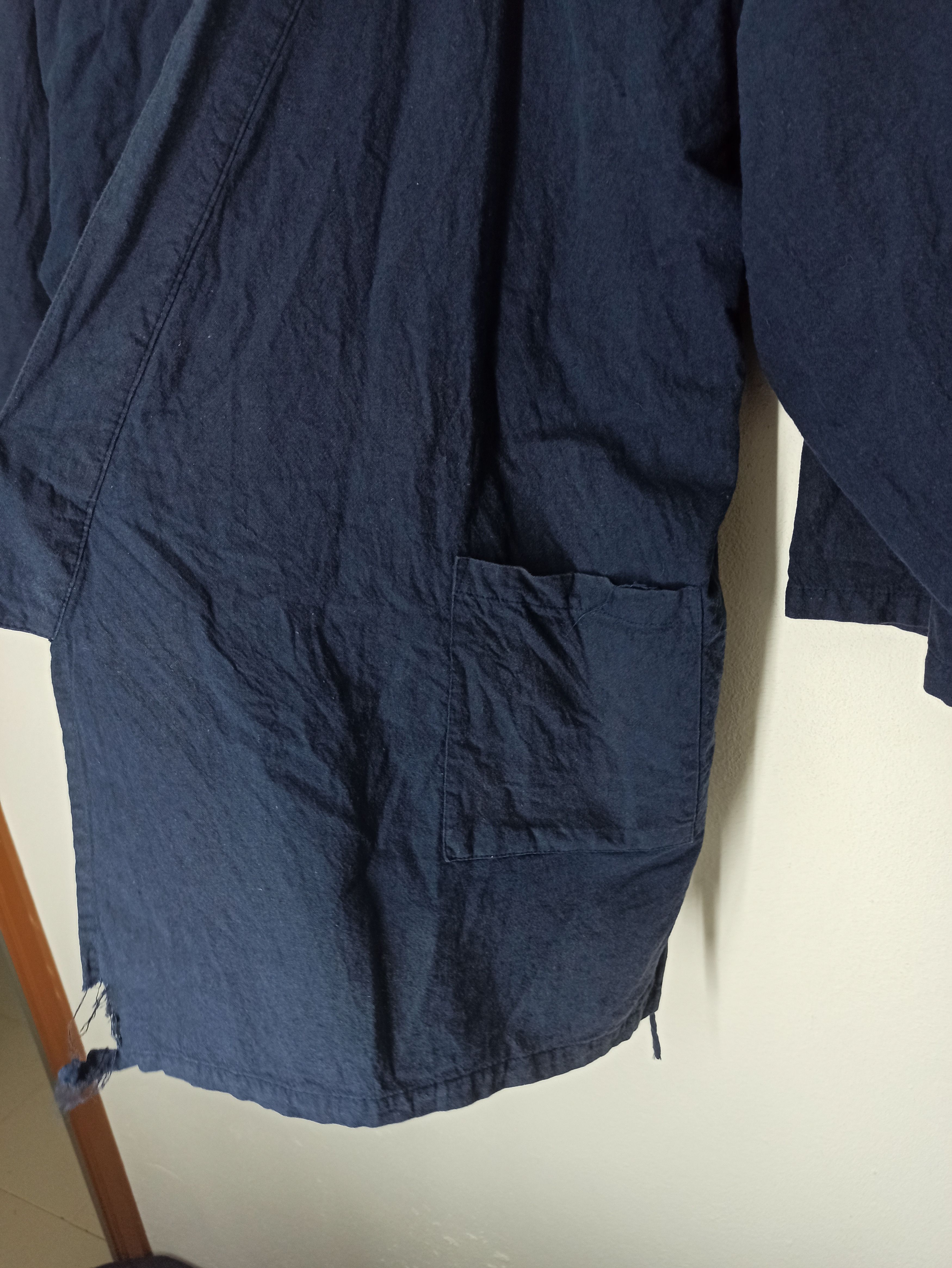 Indigo × Japanese Brand Kimono Cardigan Noragi Indigo ByJapanese Workers Size US L / EU 52-54 / 3 - 5 Thumbnail