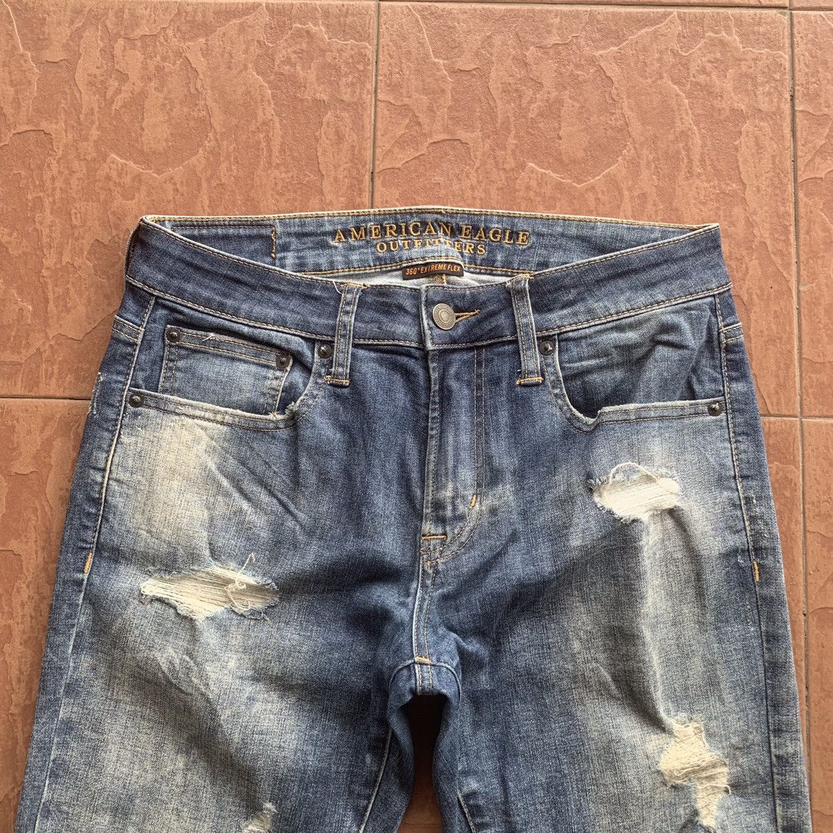 American Eagle Outfitters × Vintage JAPANESE VINTAGE JEANS STRETCHABLE TROUSERS PANTS Size US 30 / EU 46 - 2 Thumbnail