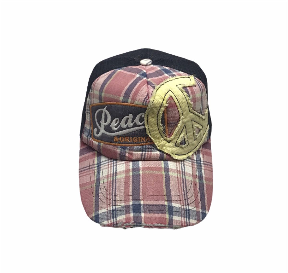 Japanese Brand Peace & Original Distressed Trucker Hats Caps Size ONE SIZE - 3 Thumbnail