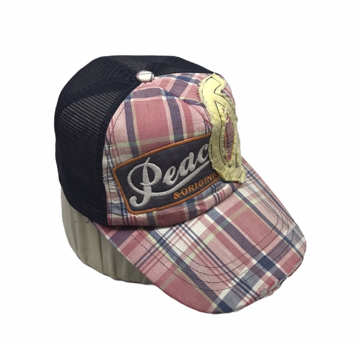 Japanese Brand Peace & Original Distressed Trucker Hats Caps Size ONE SIZE - 2 Thumbnail