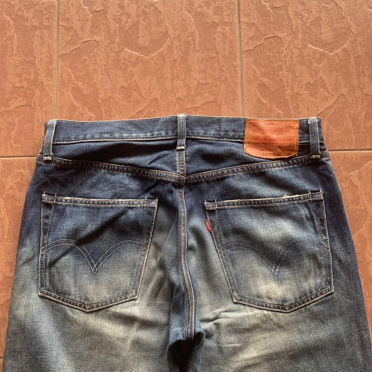 Levi's × Levi's Vintage Clothing LEVI’S 502 JEANS RIPPED 33x33 LEVIS DENIM TROUSERS PANTS Size US 33 - 10 Thumbnail