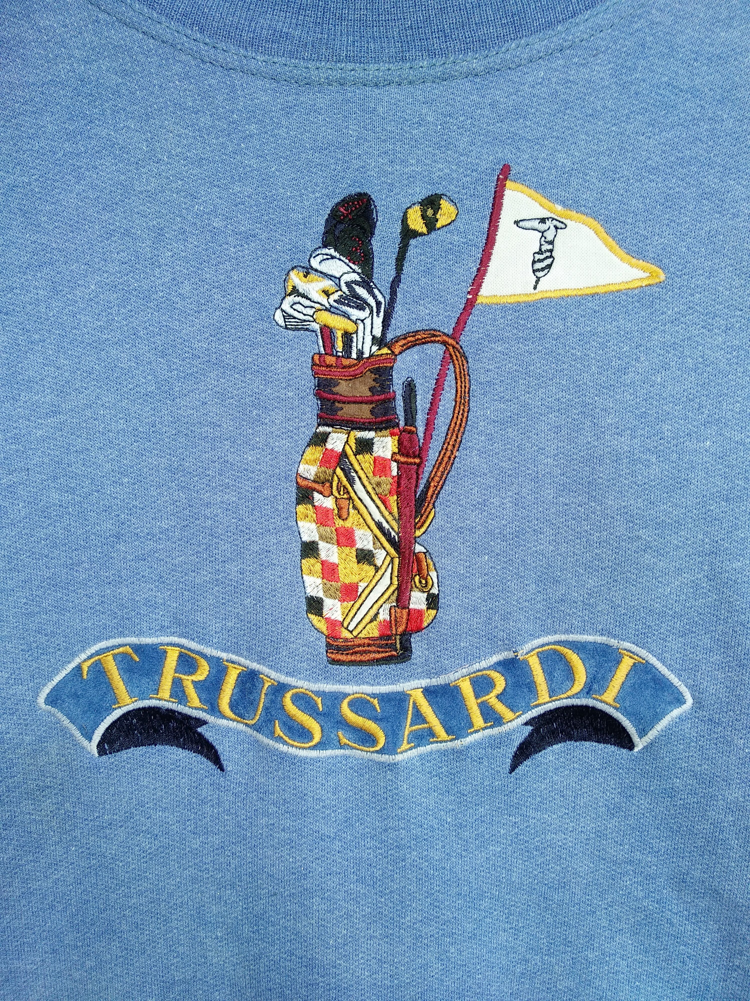 Designer Vintage Trussardi Sweatshirt/Embroidery Logo/Made In Italy Size US L / EU 52-54 / 3 - 3 Thumbnail