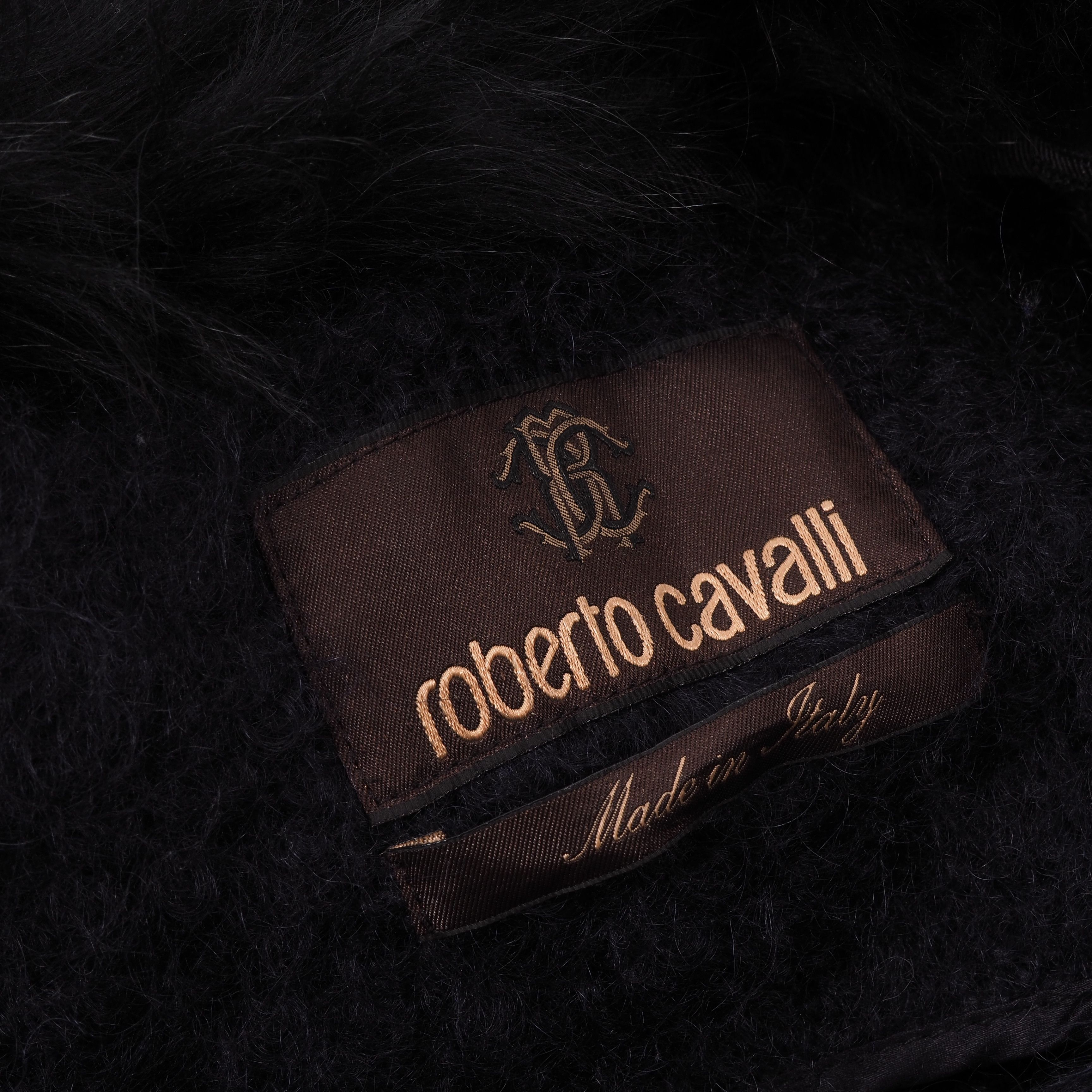 Roberto Cavalli Roberto Cavalli Shearling Leather Mohair Cropped Jacket Size XS / US 0-2 / IT 36-38 - 9 Thumbnail