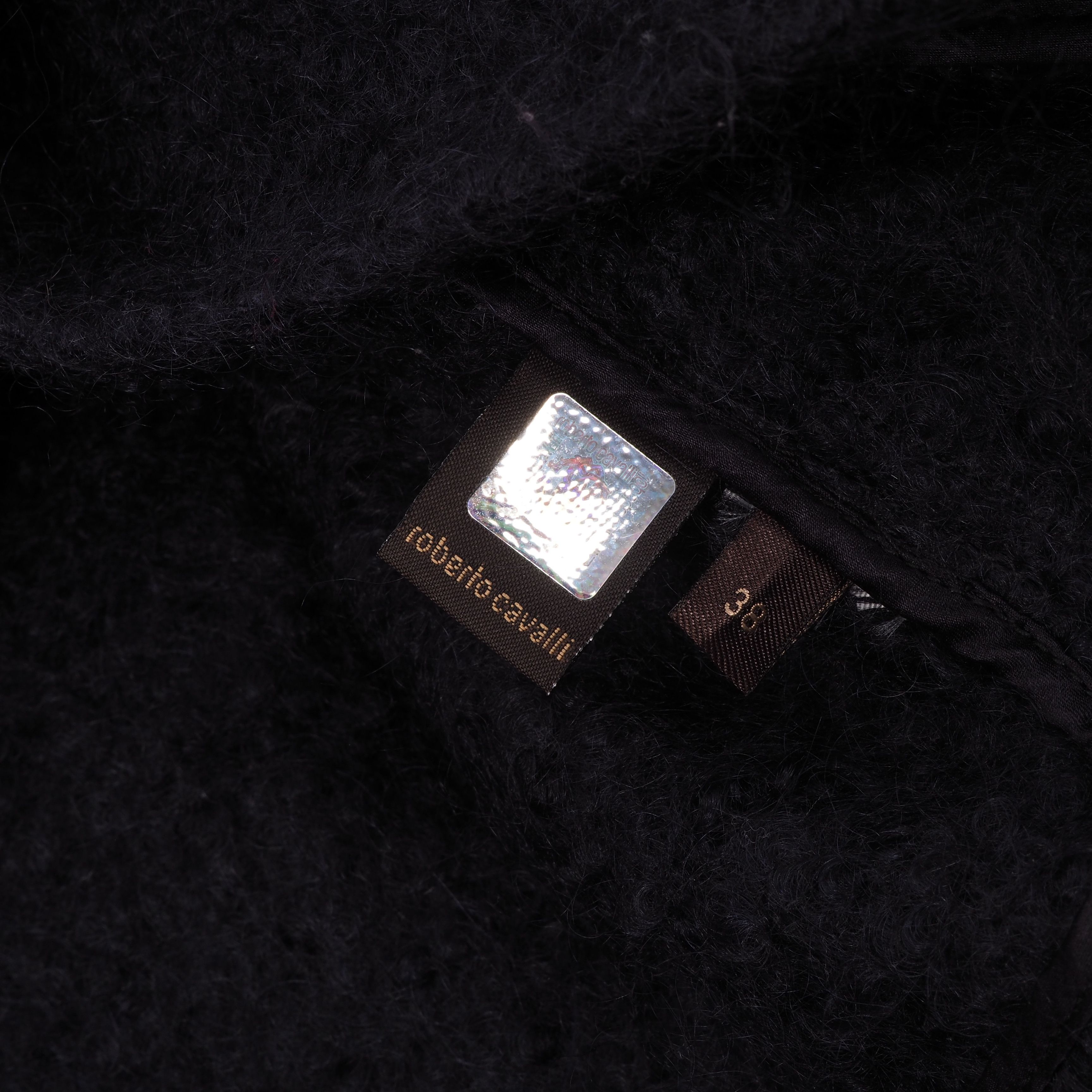 Roberto Cavalli Roberto Cavalli Shearling Leather Mohair Cropped Jacket Size XS / US 0-2 / IT 36-38 - 10 Thumbnail