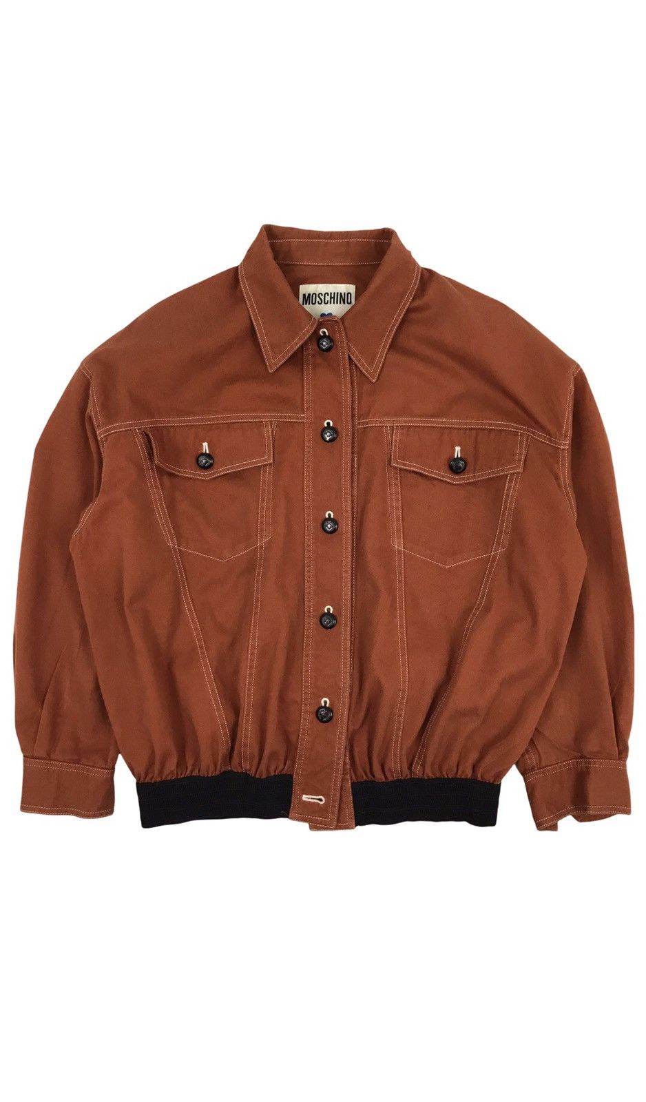 image of Moschino Light Denim Jacket in Brown, Men's (Size Small)