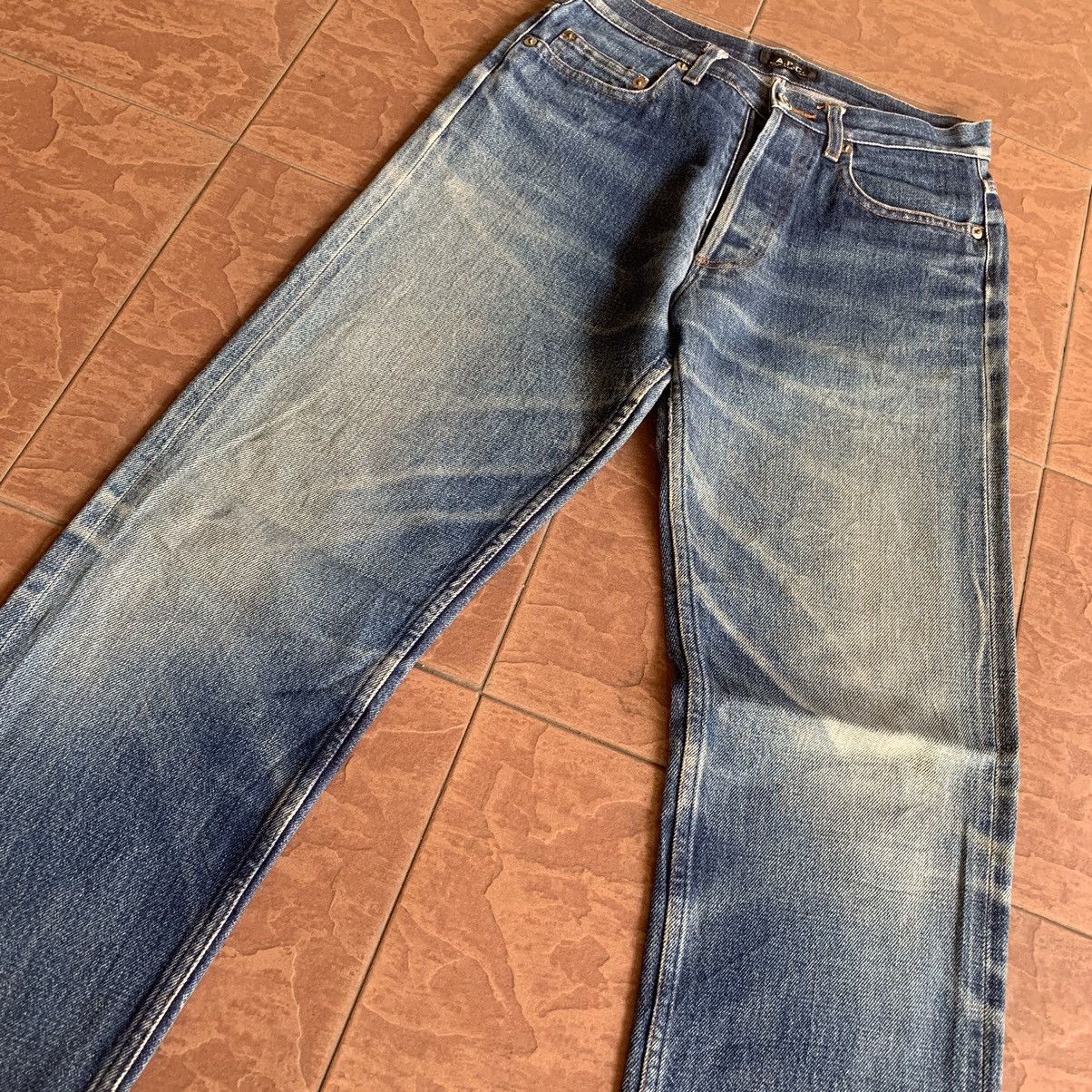 A.P.C. × Japanese Brand × Vintage 💥REDLINE! VINTAGE A.P.C. JEANS SELVEDGE DENIM PANTS Size US 27 - 2 Thumbnail