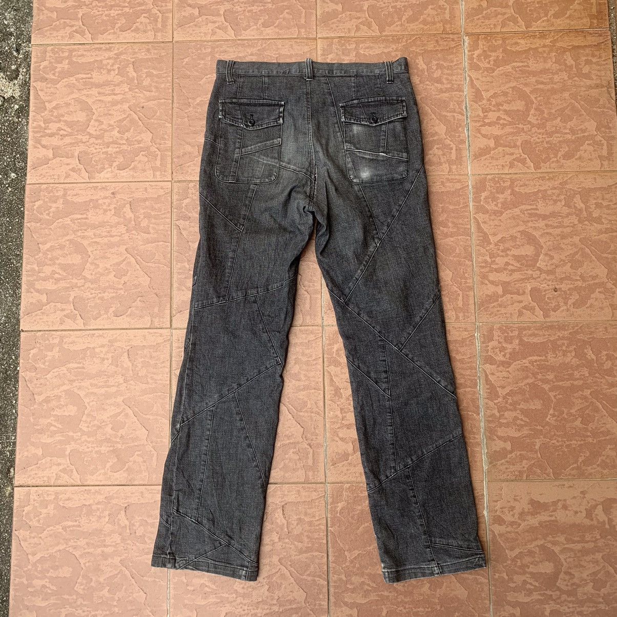 ABAHOUSE CRAZY💥UNIQUE DESIGN! VINTAGE ABAHOUSE JEAN RARE BLACK PANTS Size US 30 / EU 46 - 7 Thumbnail
