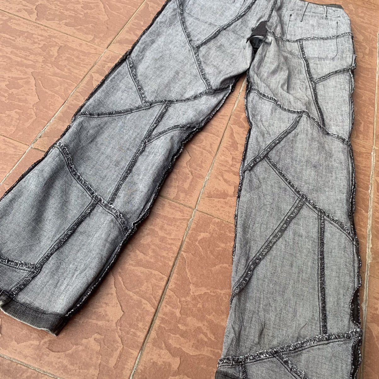 ABAHOUSE CRAZY💥UNIQUE DESIGN! VINTAGE ABAHOUSE JEAN RARE BLACK PANTS Size US 30 / EU 46 - 12 Thumbnail