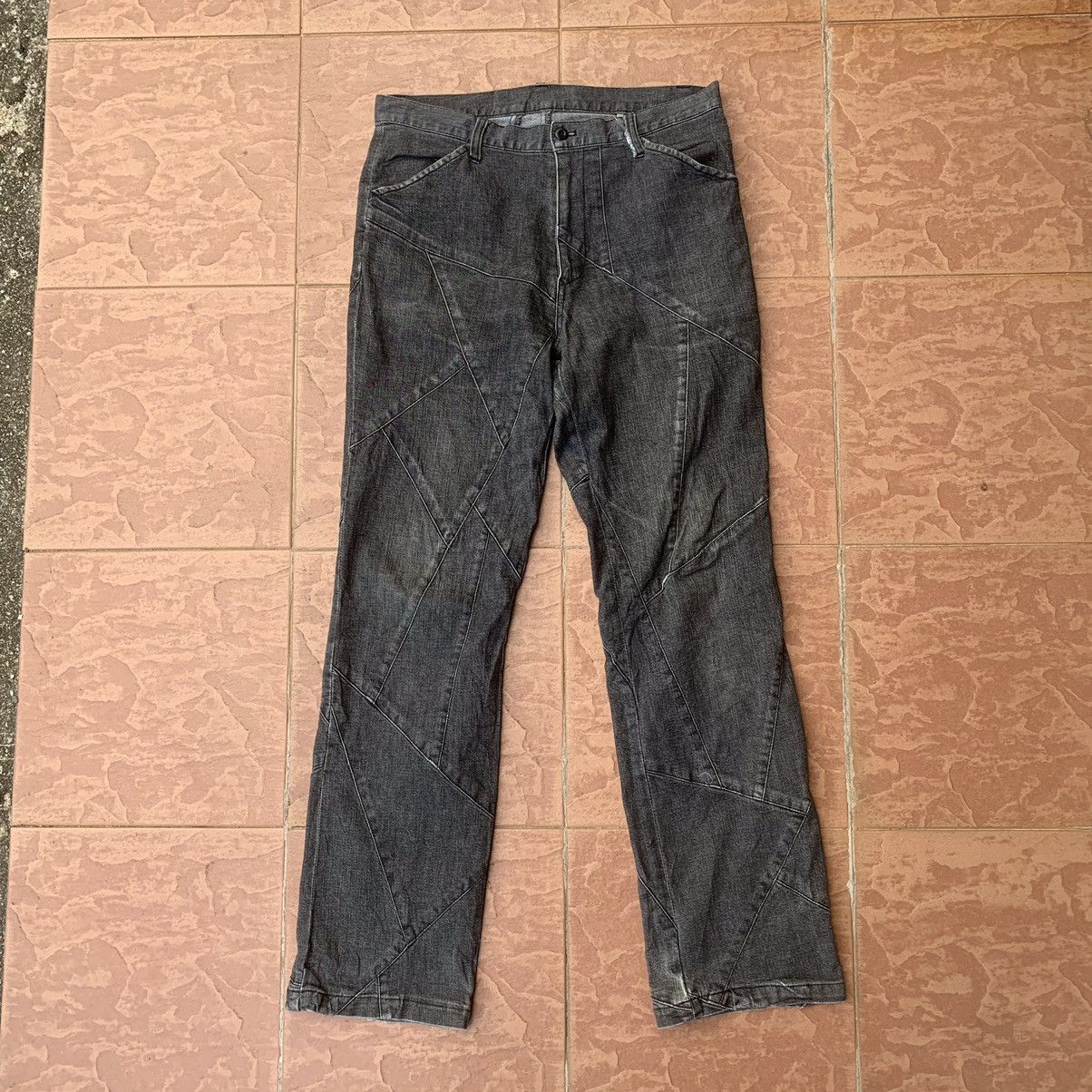ABAHOUSE CRAZY💥UNIQUE DESIGN! VINTAGE ABAHOUSE JEAN RARE BLACK PANTS Size US 30 / EU 46 - 2 Thumbnail