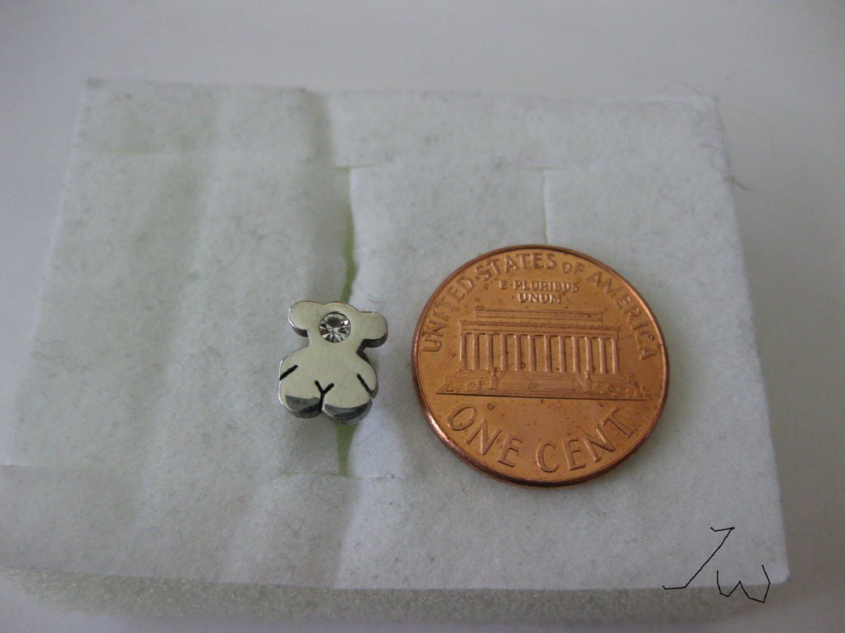 Other Monster Stainless Steel Stud Earrings With CZ Size ONE SIZE - 2 Thumbnail