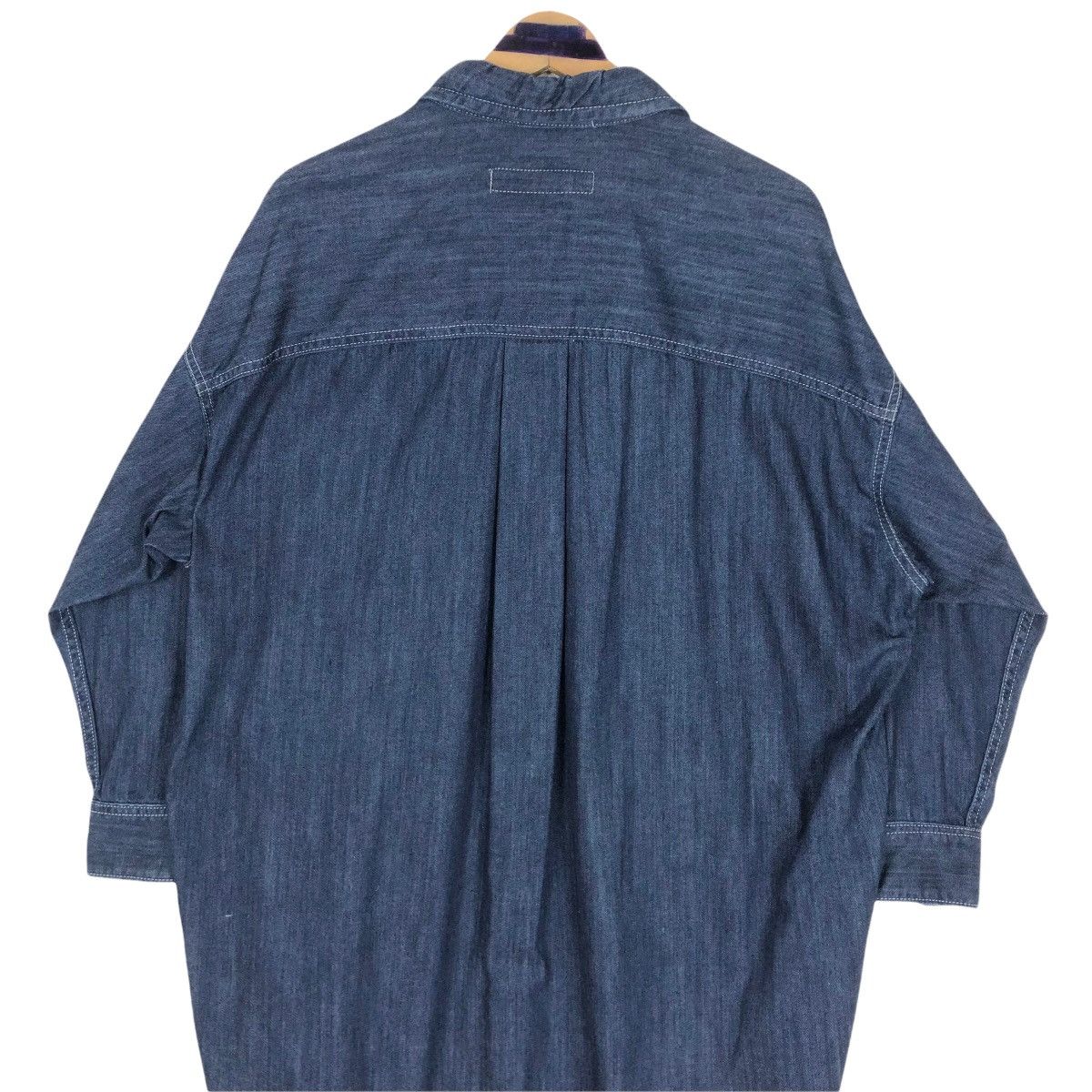 Issey Miyake Mercibeaucoup by Issey Miyake Women’s Denim Dress Shirt Size S / US 4 / IT 40 - 15 Thumbnail