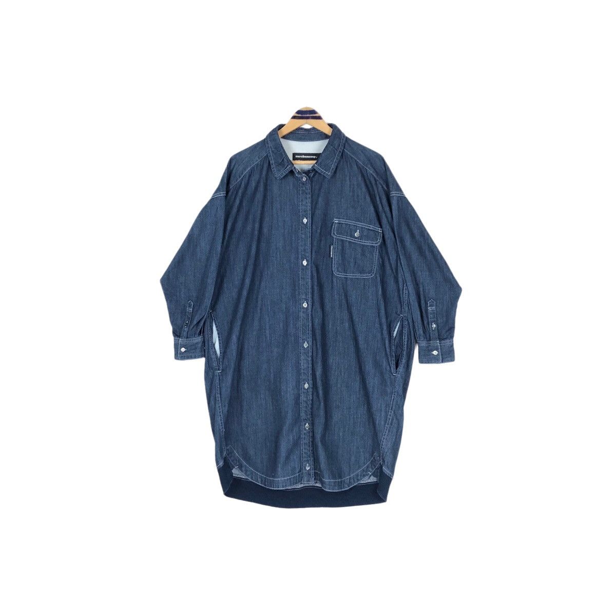 Issey Miyake Mercibeaucoup by Issey Miyake Women’s Denim Dress Shirt Size S / US 4 / IT 40 - 2 Thumbnail