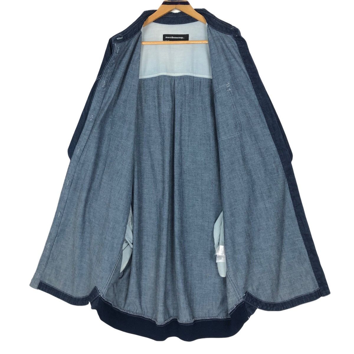Issey Miyake Mercibeaucoup by Issey Miyake Women’s Denim Dress Shirt Size S / US 4 / IT 40 - 13 Thumbnail