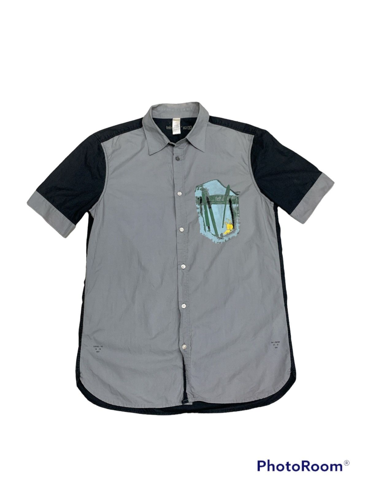 Diesel DIESEL PAINTED POCKET BUTTON UPS SHIRT Size US S / EU 44-46 / 1 - 1 Thumbnail