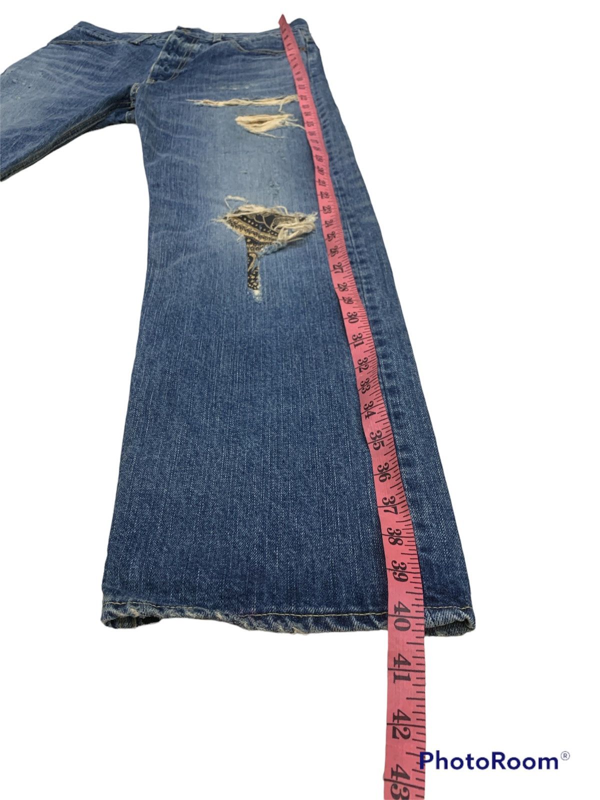 Futura × Vintage VINTAGE FUTURA LABORATORIES SASHIKO BORO JEANS Size US 32 / EU 48 - 3 Thumbnail