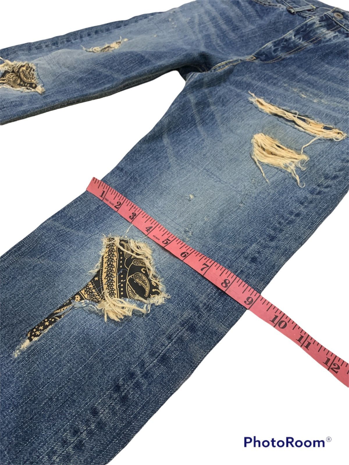 Futura × Vintage VINTAGE FUTURA LABORATORIES SASHIKO BORO JEANS Size US 32 / EU 48 - 6 Thumbnail