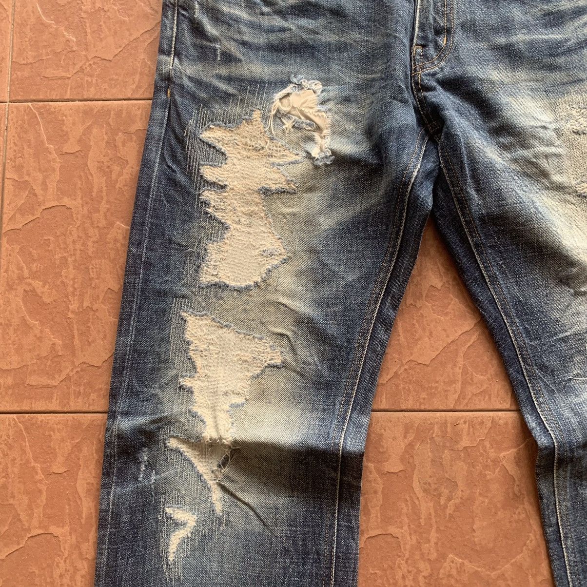 Japanese Brand × Vintage JAPANESE VINTAGE JEANS 35x31 RIPPED DPSR RUGGED DENIM PANTS Size US 35 - 5 Thumbnail