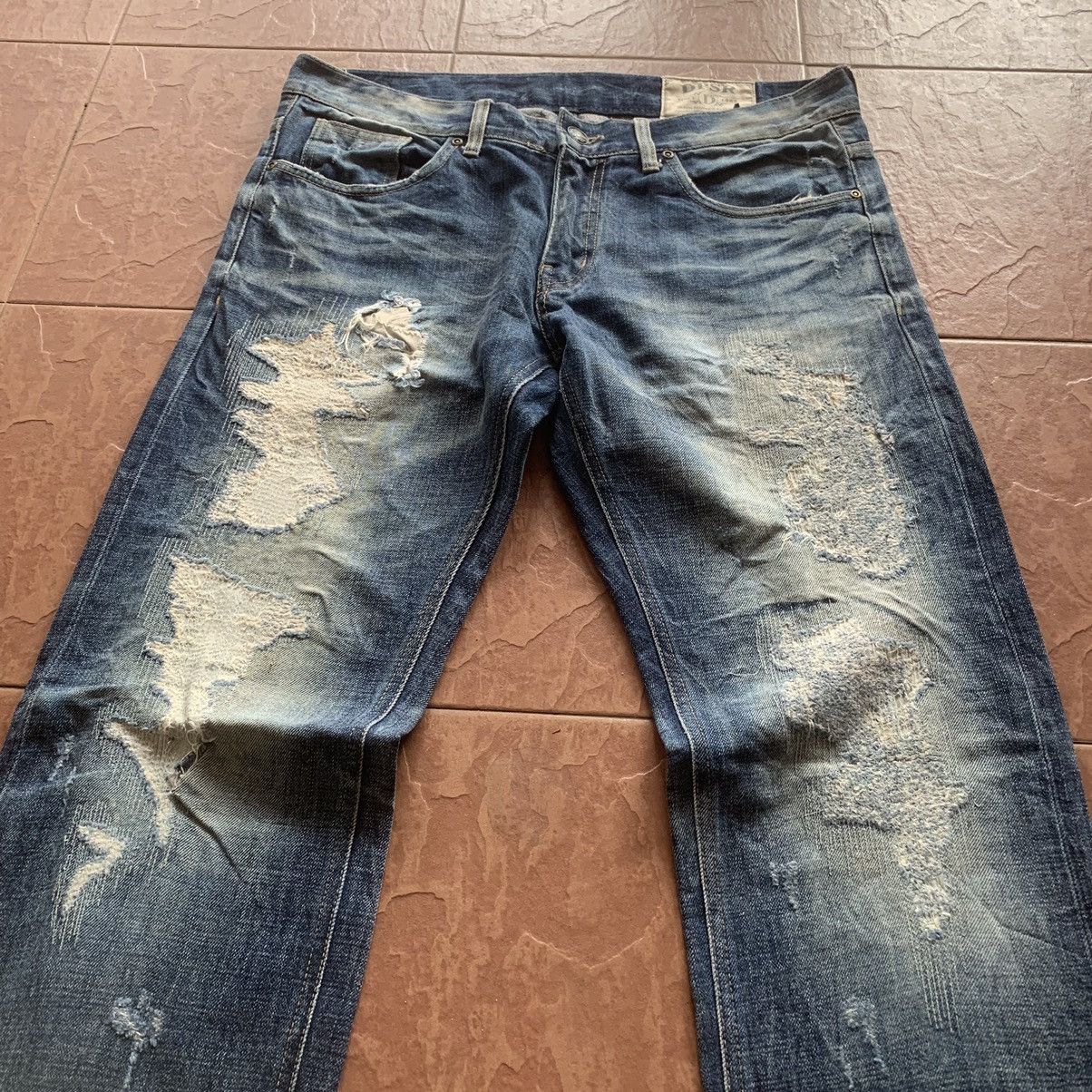 Japanese Brand × Vintage JAPANESE VINTAGE JEANS 35x31 RIPPED DPSR RUGGED DENIM PANTS Size US 35 - 4 Thumbnail