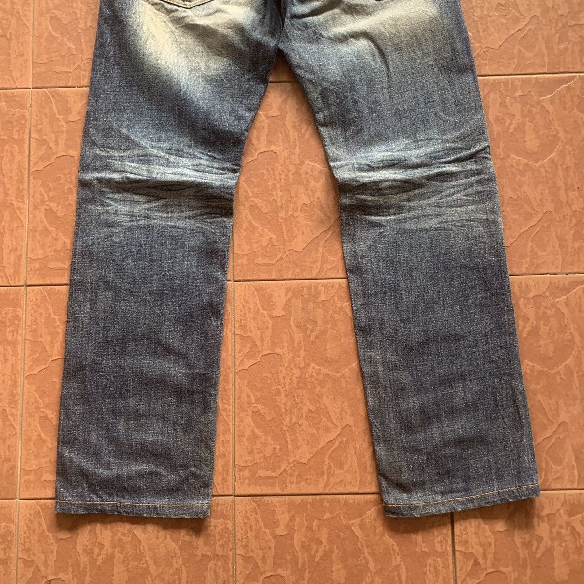 Japanese Brand × Vintage JAPANESE VINTAGE JEANS 35x31 RIPPED DPSR RUGGED DENIM PANTS Size US 35 - 12 Thumbnail