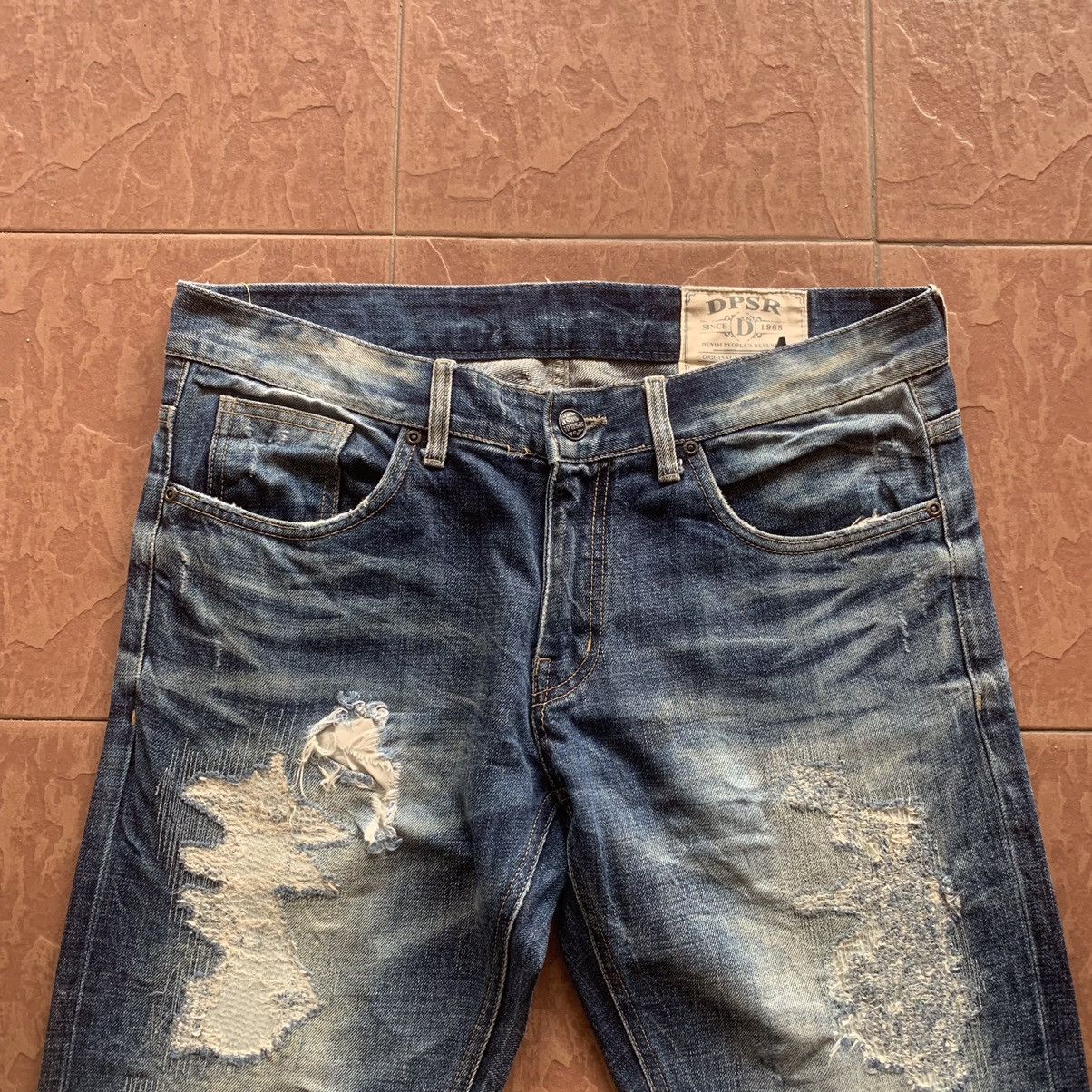 Japanese Brand × Vintage JAPANESE VINTAGE JEANS 35x31 RIPPED DPSR RUGGED DENIM PANTS Size US 35 - 2 Thumbnail