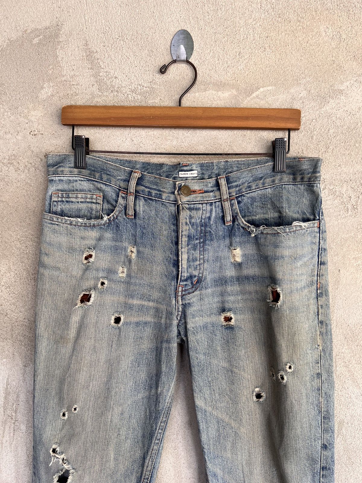 Issey Miyake Tsumori Chisato By Issey Miyake Distressed Denim Size US 32 / EU 48 - 3 Thumbnail