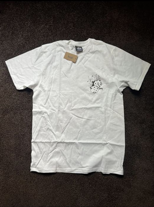 Stussy Stussy Fire Dice Tee (White) | Grailed