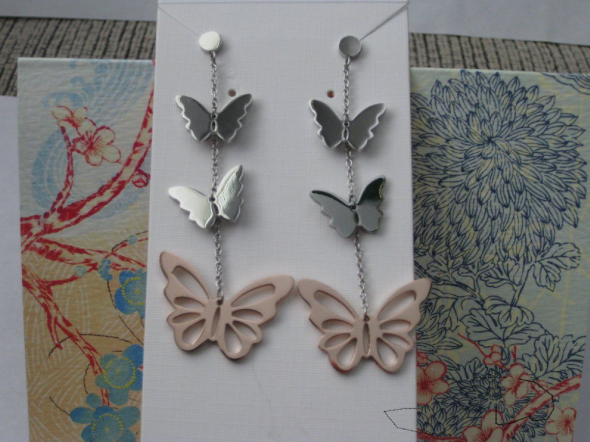 Other Butterfly Stainless Steel Stud Earrings Size ONE SIZE - 1 Thumbnail