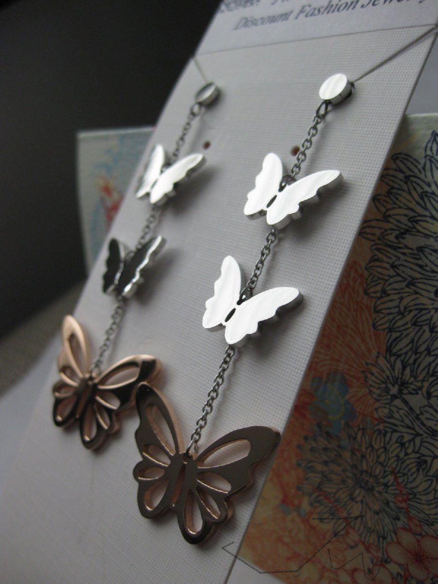 Other Butterfly Stainless Steel Stud Earrings Size ONE SIZE - 3 Thumbnail