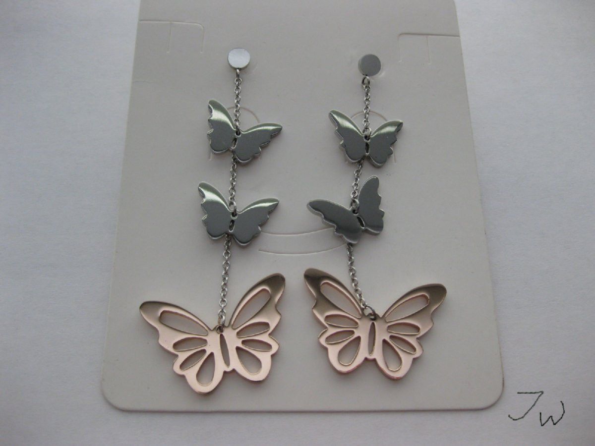Other Butterfly Stainless Steel Stud Earrings Size ONE SIZE - 4 Thumbnail