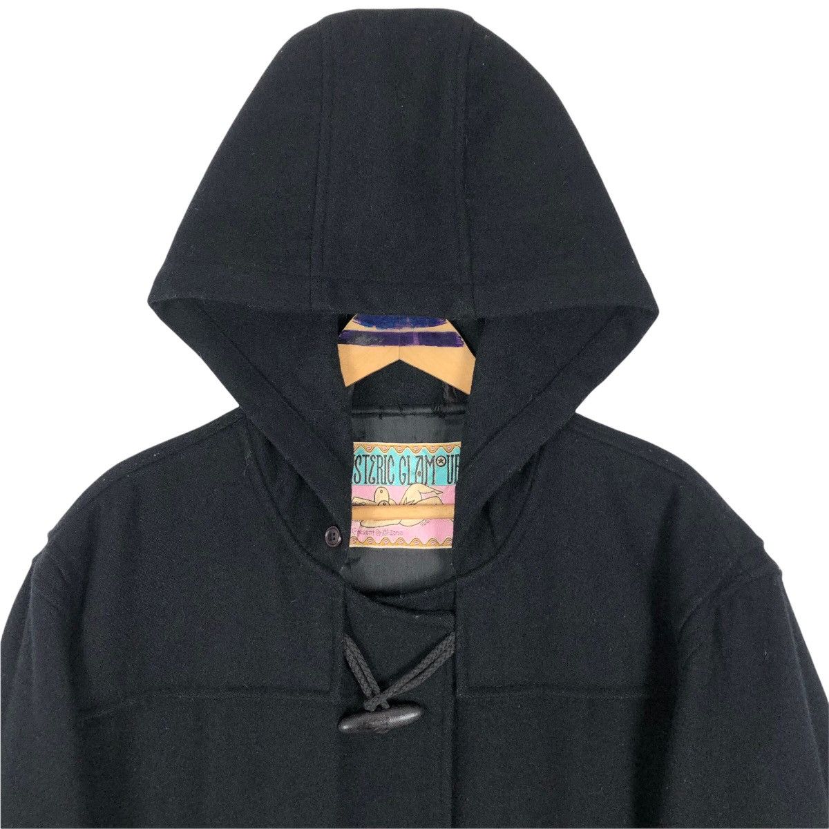Hysteric Glamour Vintage Hysteric Glamour Wool Duffle Coat Hoodie Size US XL / EU 56 / 4 - 4 Thumbnail