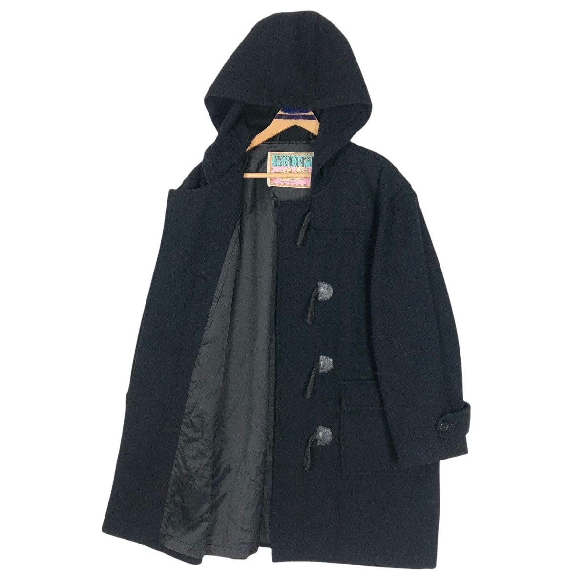 Hysteric Glamour Vintage Hysteric Glamour Wool Duffle Coat Hoodie Size US XL / EU 56 / 4 - 6 Thumbnail