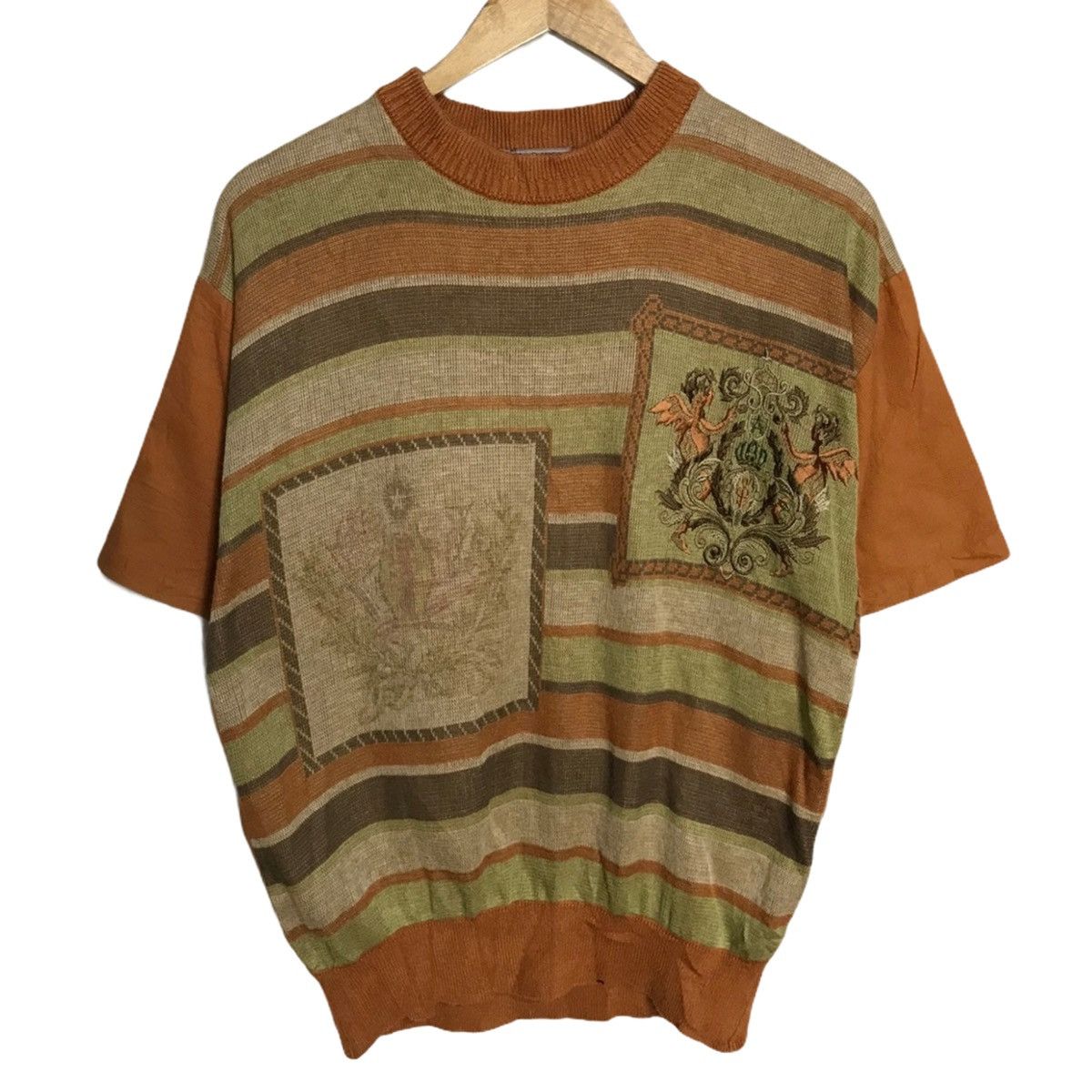 Japanese Brand × Vintage Vintage toroy embroidery knit short sleeve Size US S / EU 44-46 / 1 - 1 Thumbnail