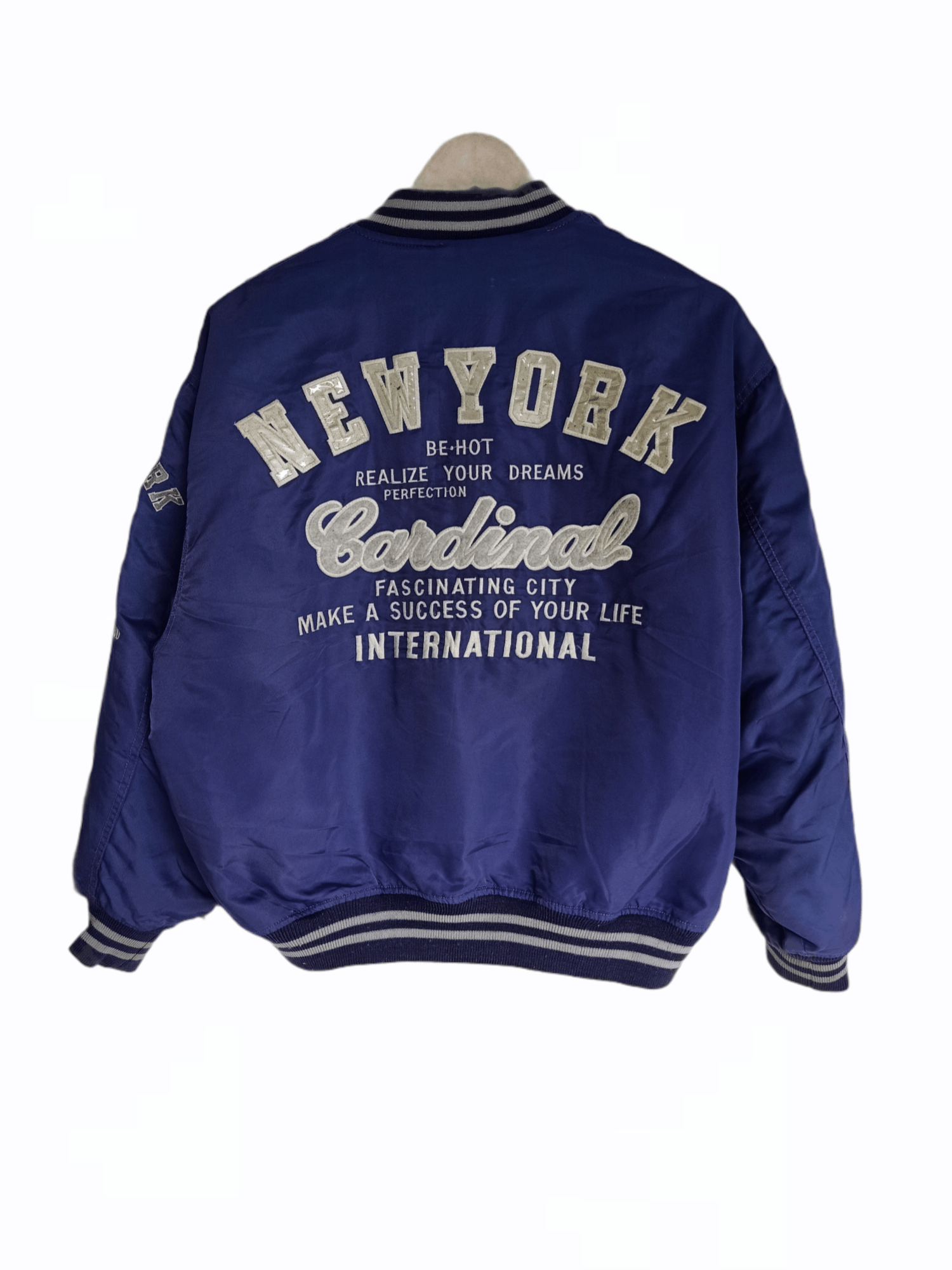 Vintage International New York Cardinal Bomber Jacket Size US M / EU 48-50 / 2 - 1 Thumbnail