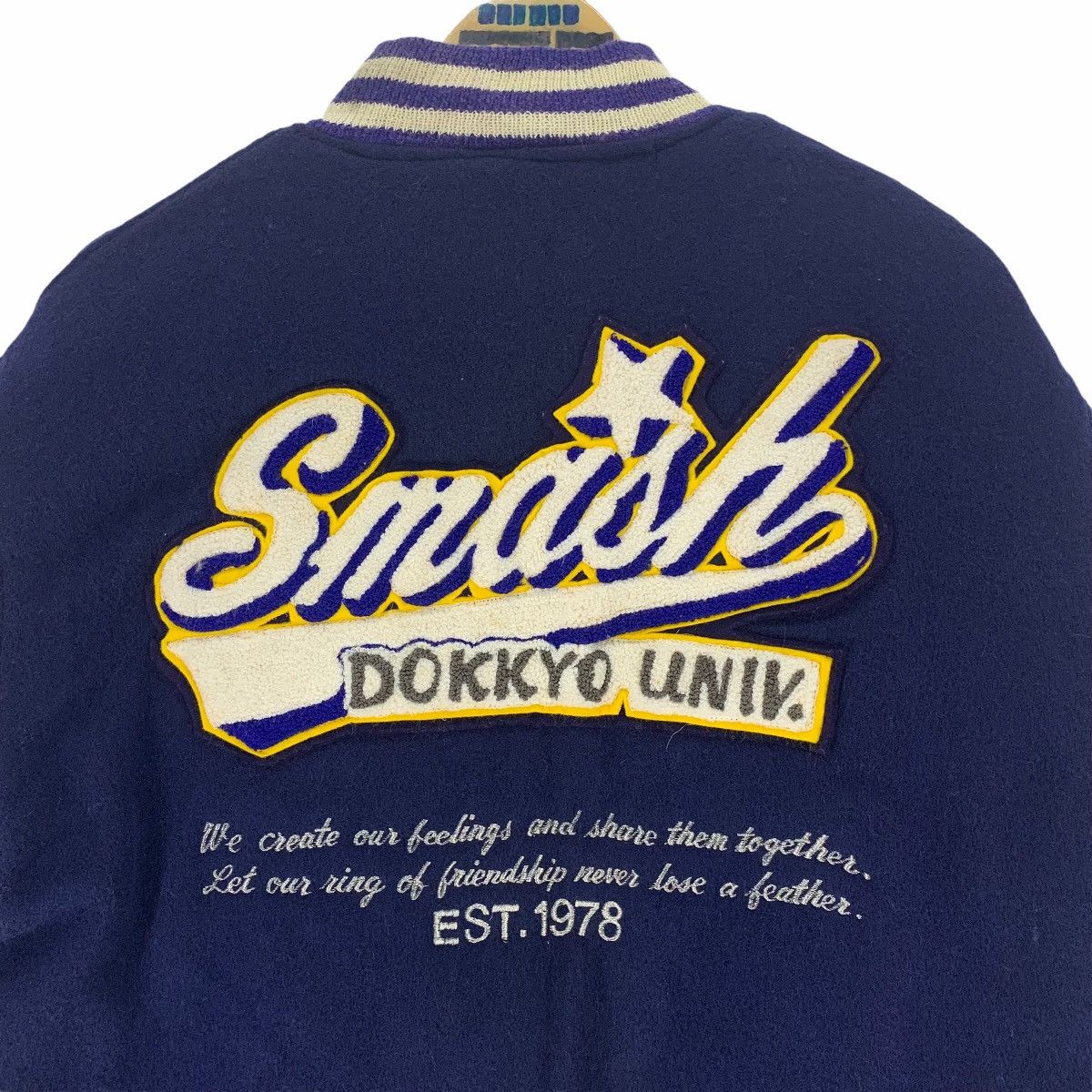 NCAA Vintage 50s Butwin Dokkyo University Leather Varsity Jacket Size US L / EU 52-54 / 3 - 17 Thumbnail