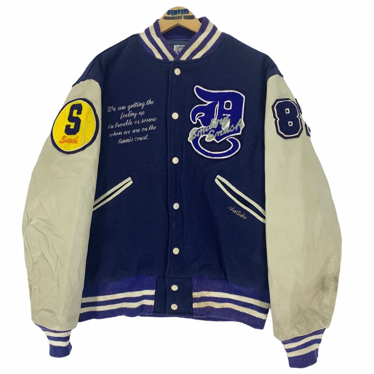 NCAA Vintage 50s Butwin Dokkyo University Leather Varsity Jacket Size US L / EU 52-54 / 3 - 8 Thumbnail