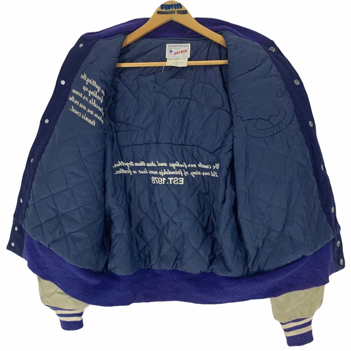 NCAA Vintage 50s Butwin Dokkyo University Leather Varsity Jacket Size US L / EU 52-54 / 3 - 15 Thumbnail
