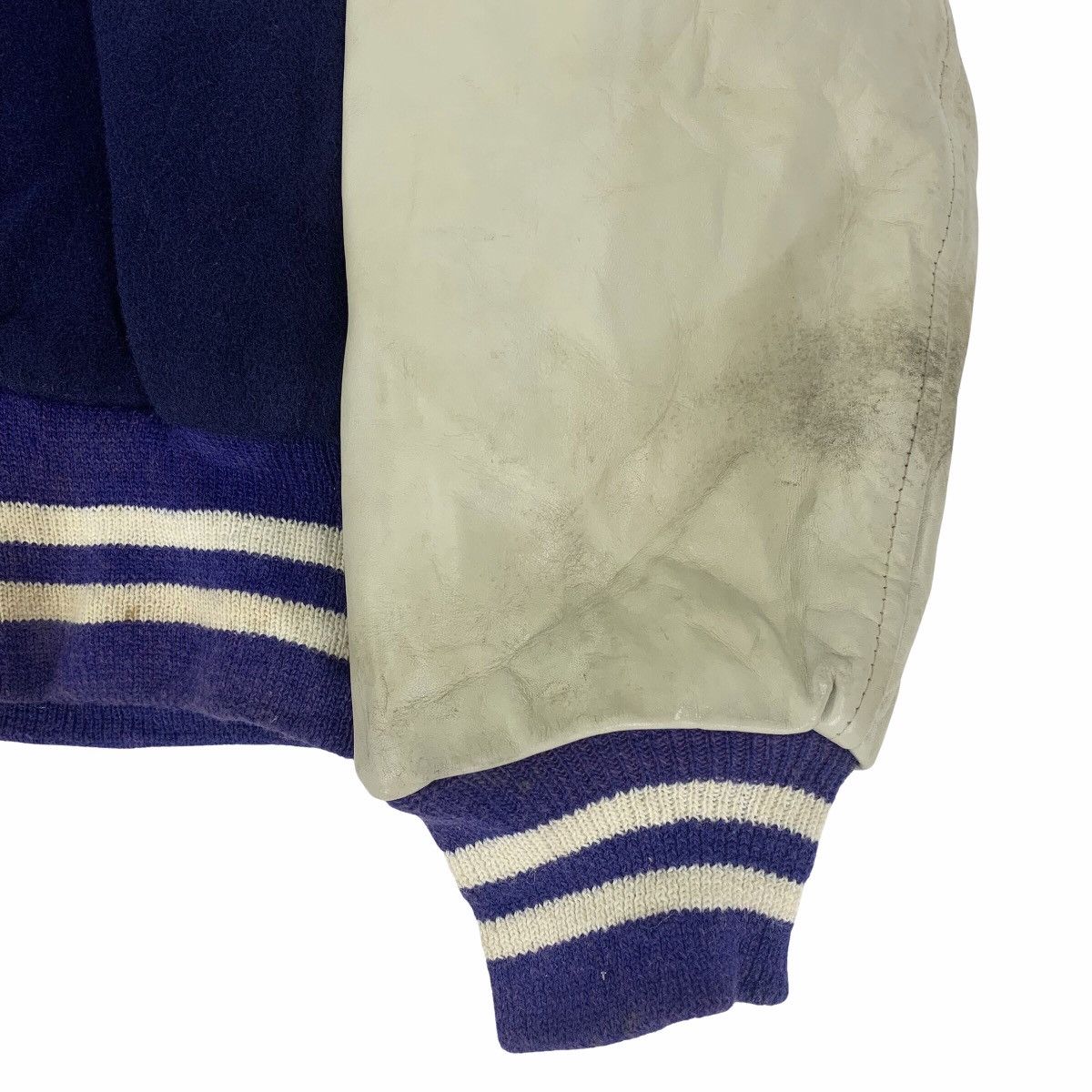 NCAA Vintage 50s Butwin Dokkyo University Leather Varsity Jacket Size US L / EU 52-54 / 3 - 5 Thumbnail