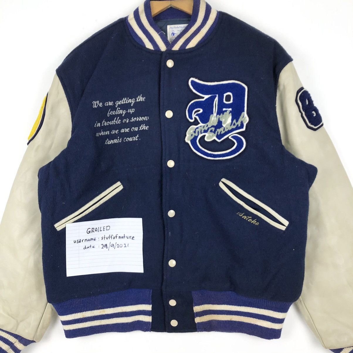 NCAA Vintage 50s Butwin Dokkyo University Leather Varsity Jacket Size US L / EU 52-54 / 3 - 20 Thumbnail