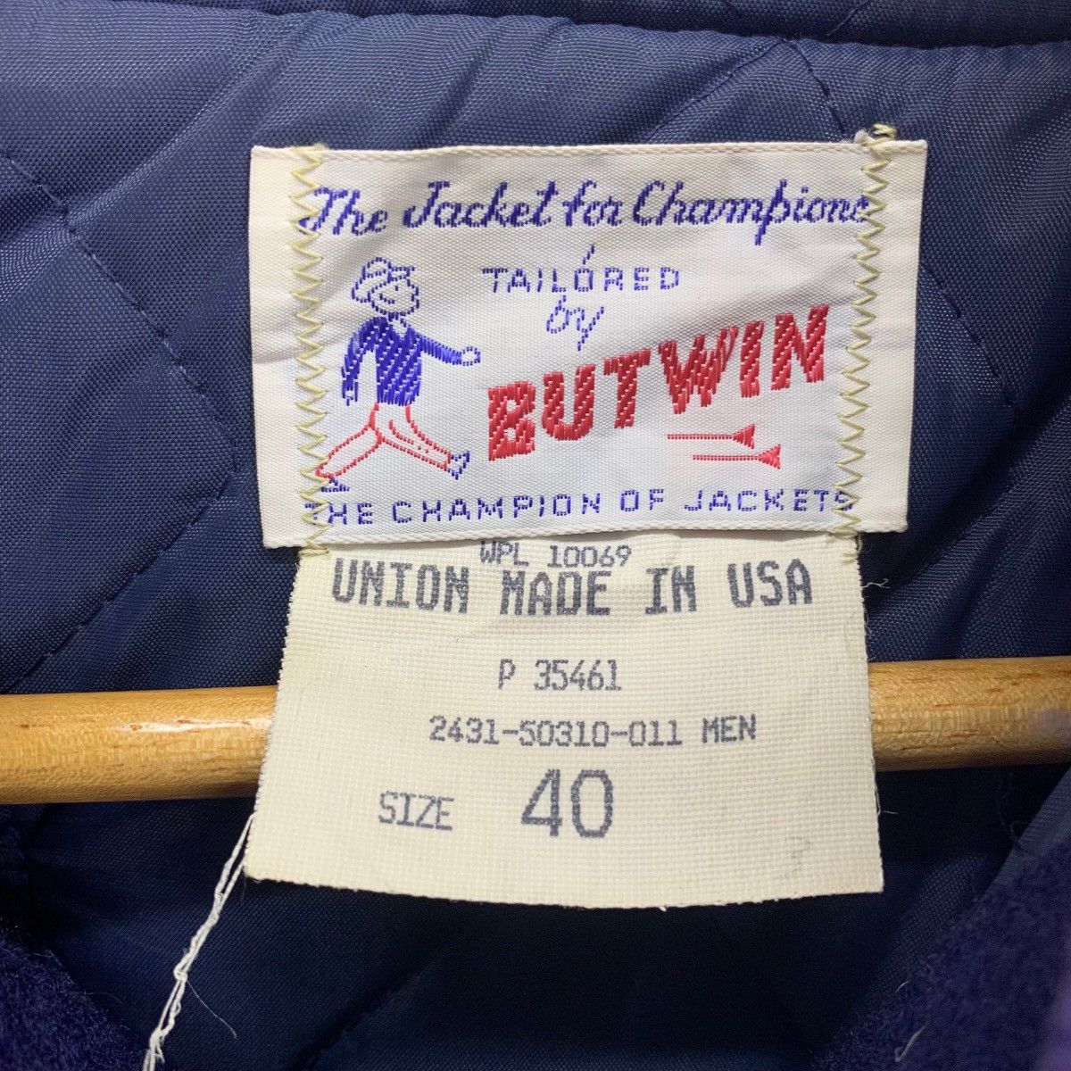 NCAA Vintage 50s Butwin Dokkyo University Leather Varsity Jacket Size US L / EU 52-54 / 3 - 13 Thumbnail