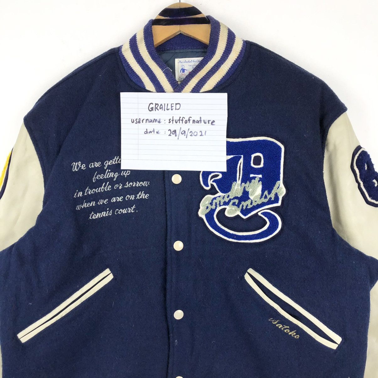 NCAA Vintage 50s Butwin Dokkyo University Leather Varsity Jacket Size US L / EU 52-54 / 3 - 19 Thumbnail