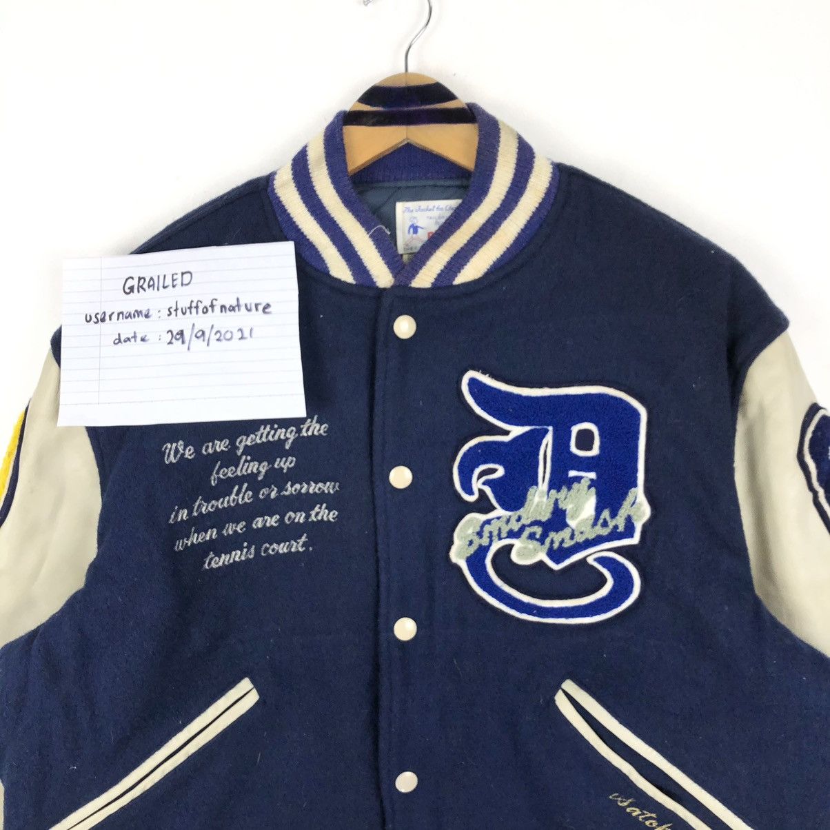 NCAA Vintage 50s Butwin Dokkyo University Leather Varsity Jacket Size US L / EU 52-54 / 3 - 21 Thumbnail