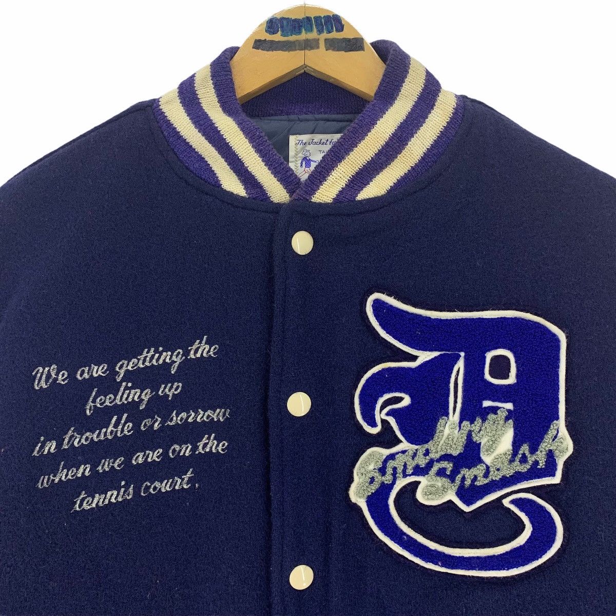 NCAA Vintage 50s Butwin Dokkyo University Leather Varsity Jacket Size US L / EU 52-54 / 3 - 11 Thumbnail