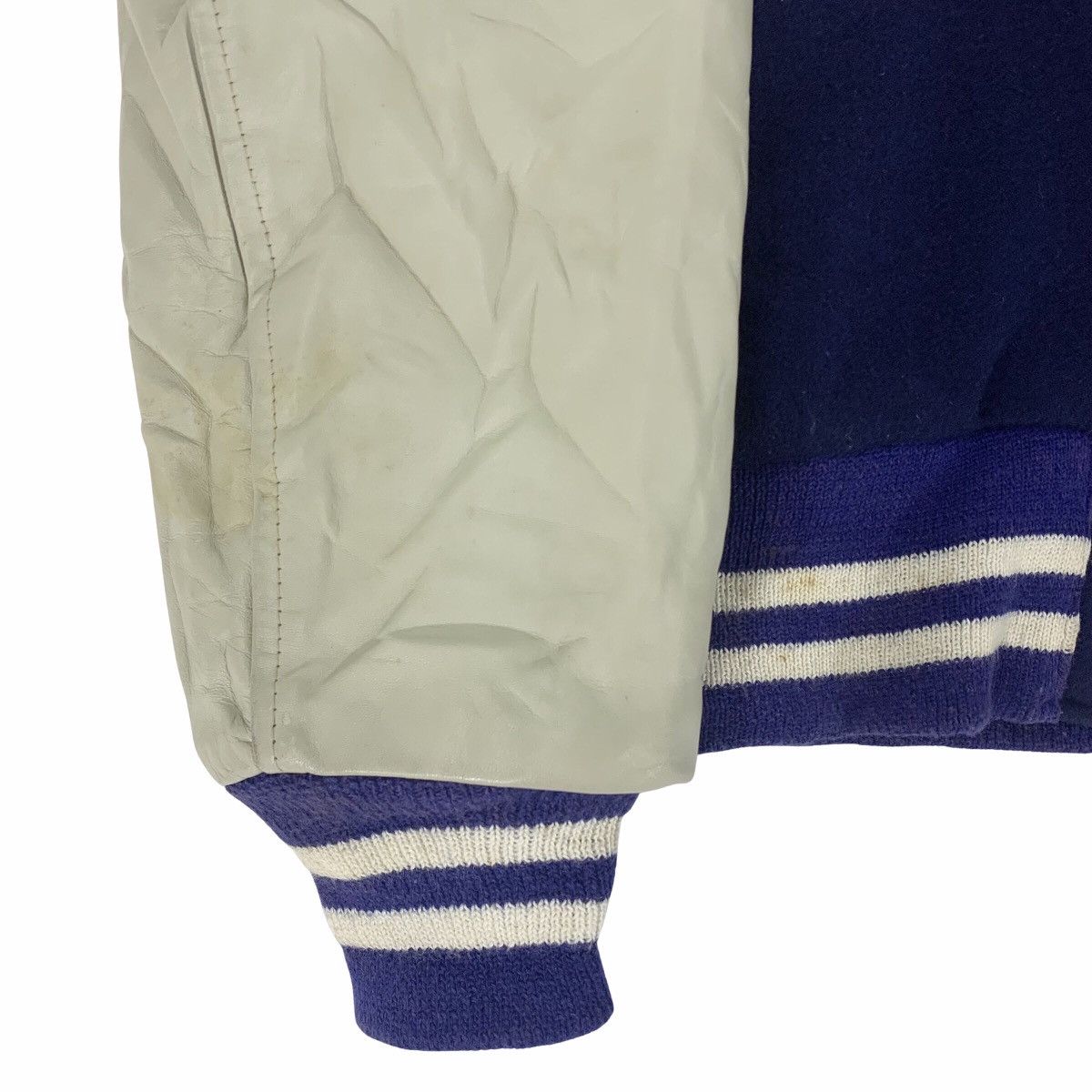 NCAA Vintage 50s Butwin Dokkyo University Leather Varsity Jacket Size US L / EU 52-54 / 3 - 6 Thumbnail