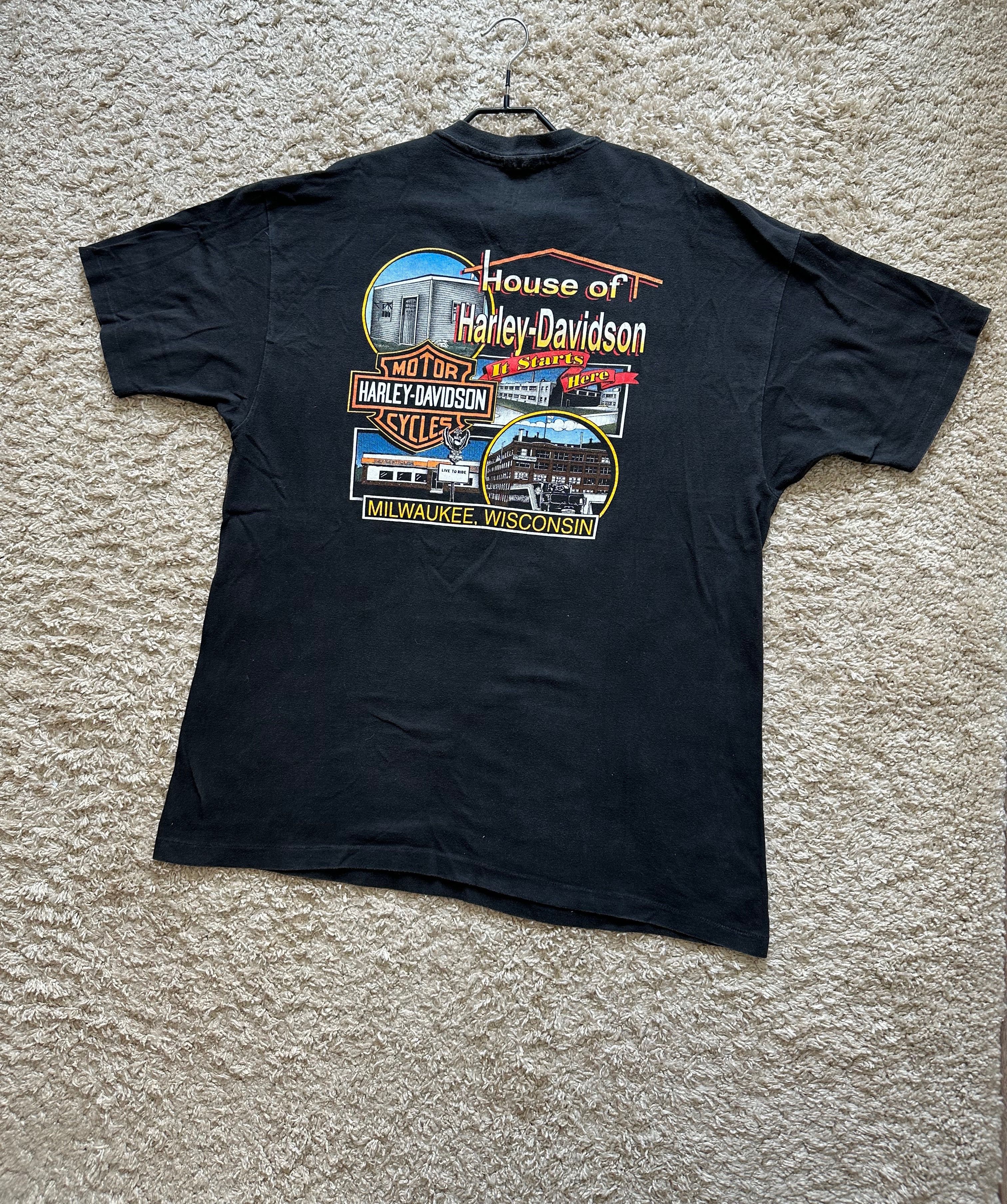 Harley Davidson 1992 Harley Davidson Stratman Milwaukee motorcycle eagle Size US XXL / EU 58 / 5 - 10 Thumbnail