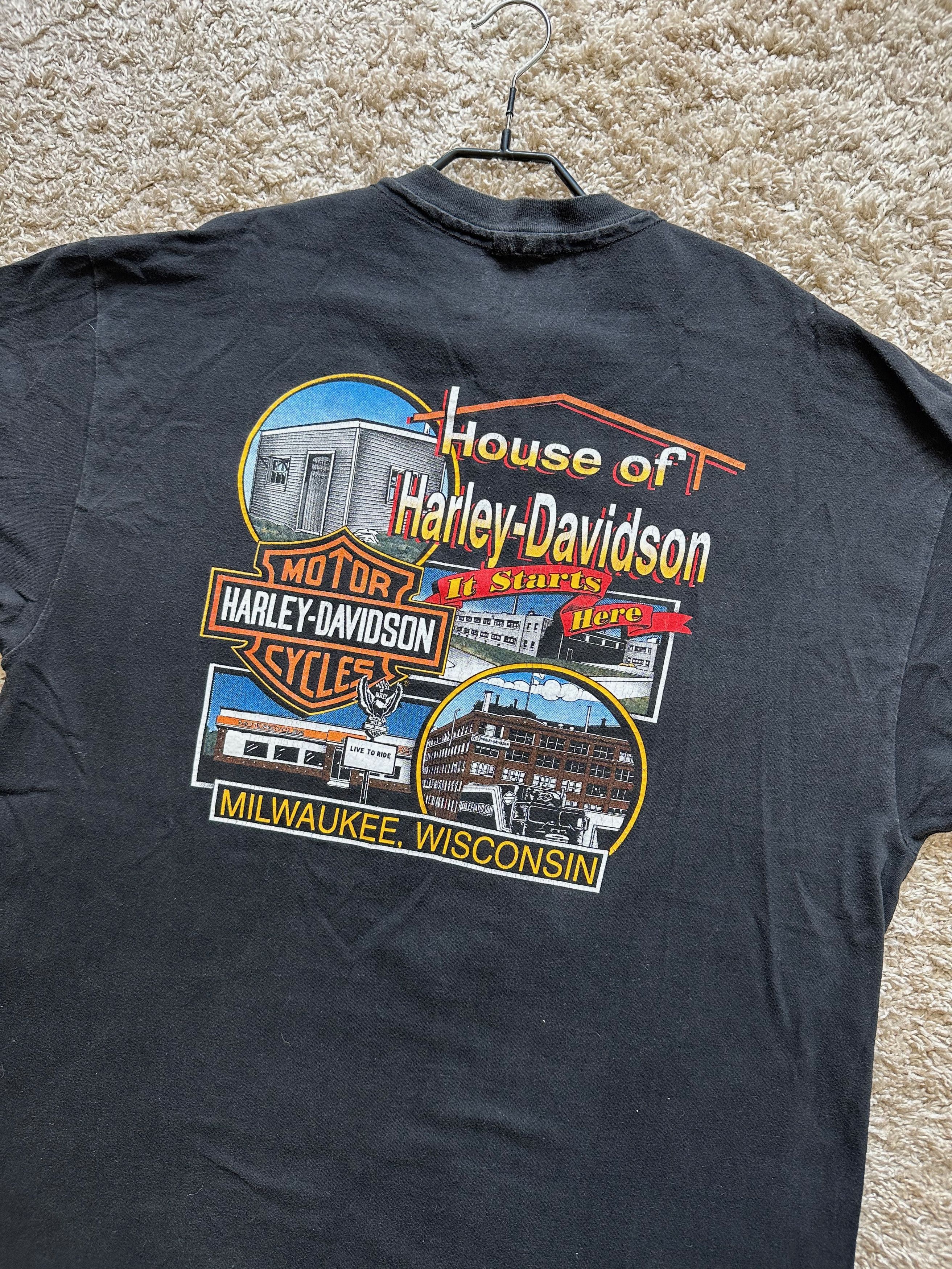Harley Davidson 1992 Harley Davidson Stratman Milwaukee motorcycle eagle Size US XXL / EU 58 / 5 - 11 Thumbnail