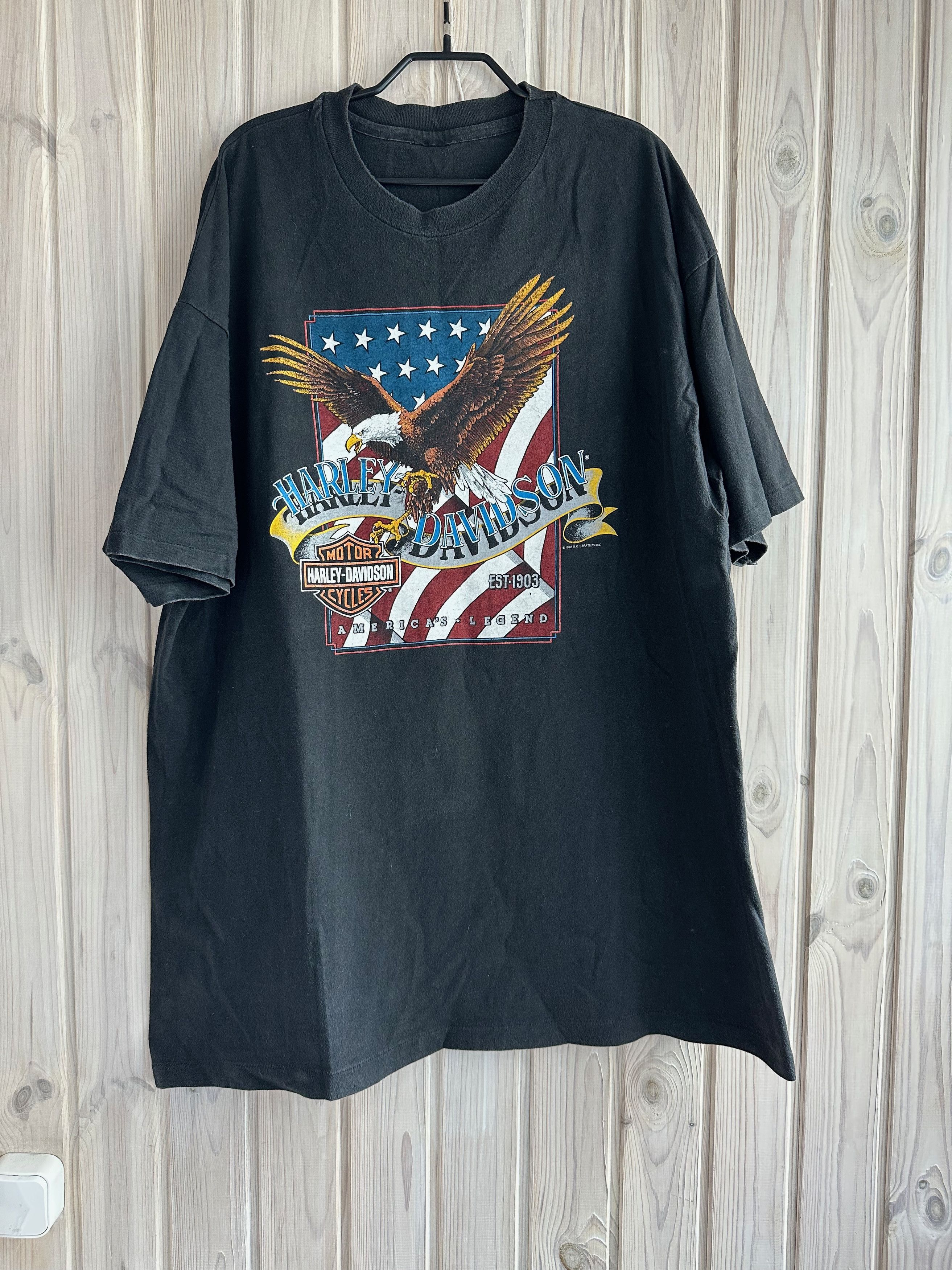 Harley Davidson 1992 Harley Davidson Stratman Milwaukee motorcycle eagle Size US XXL / EU 58 / 5 - 2 Thumbnail